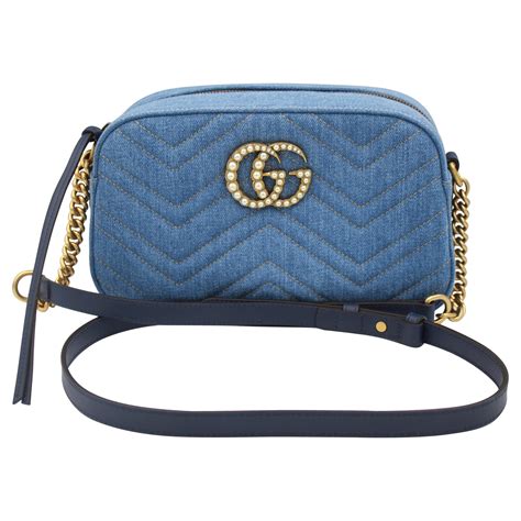 Gucci denim crossbody bag